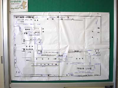 校内野草分布図作成のための学校敷地全形図